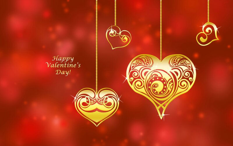 Golden Hearts Hanging