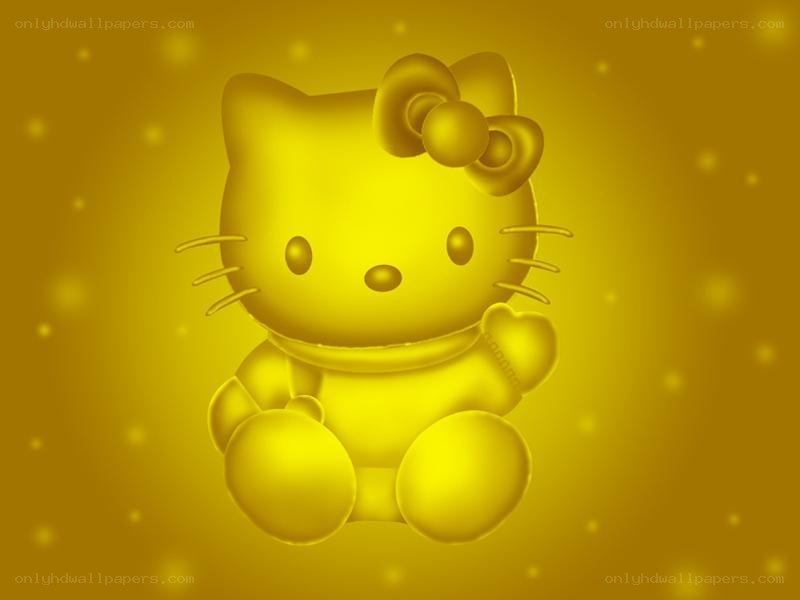 golden hello kitty character