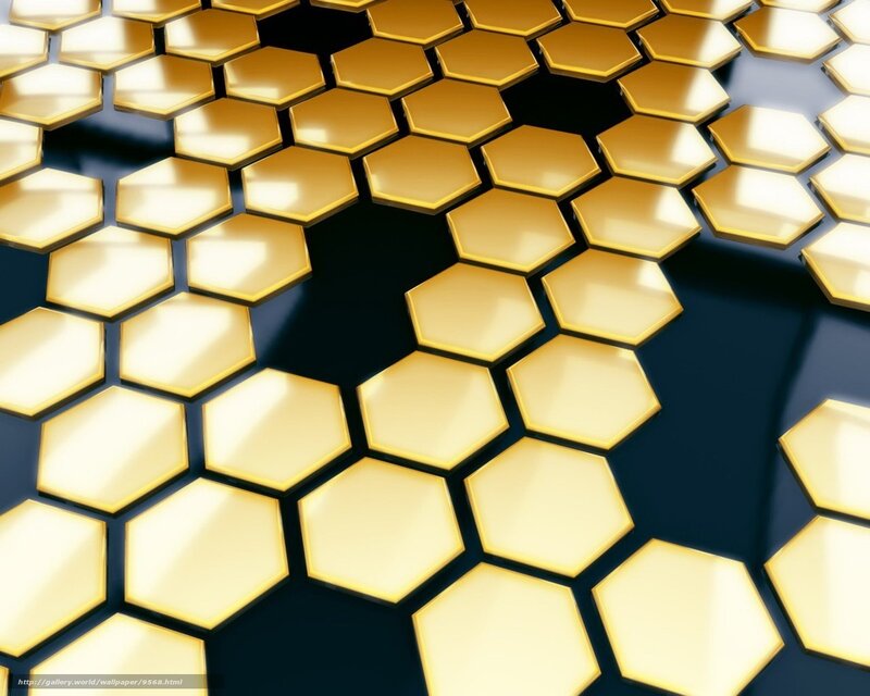 golden hexagon pattern