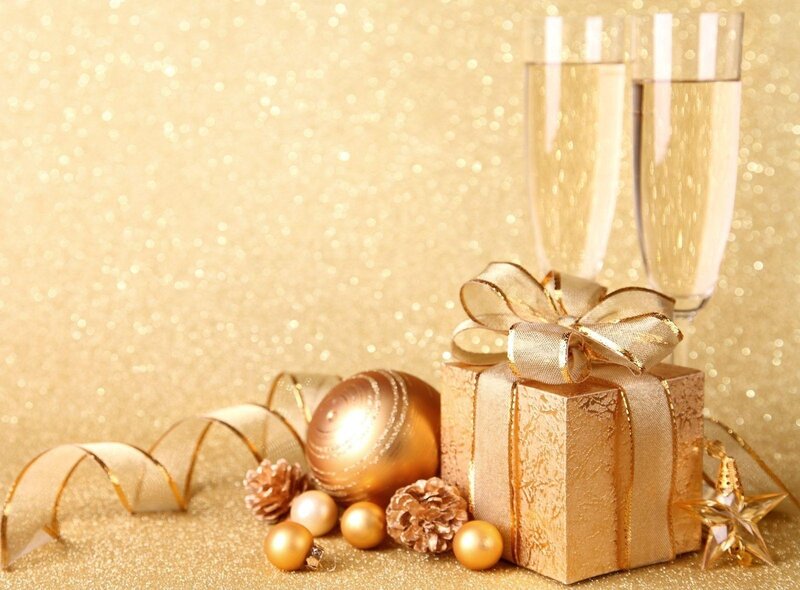 Golden holiday celebration