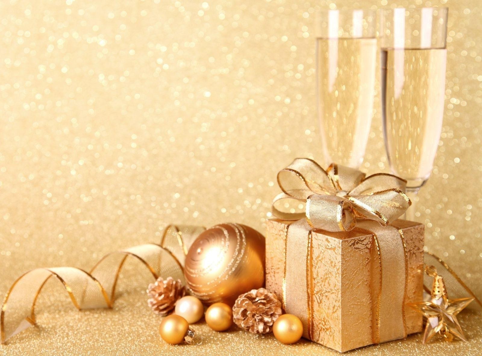 Golden holiday celebration