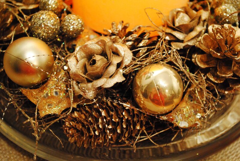 golden holiday decoration