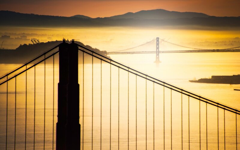 Golden hour at the Golden Gate