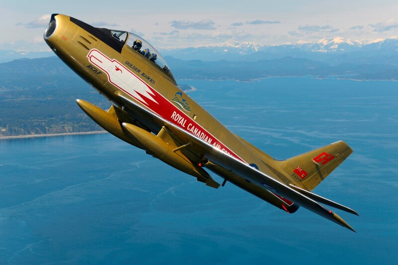 Golden Jet in Flight — Gold