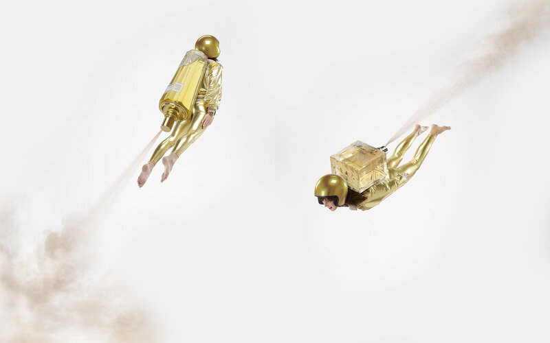 golden jetpack flight