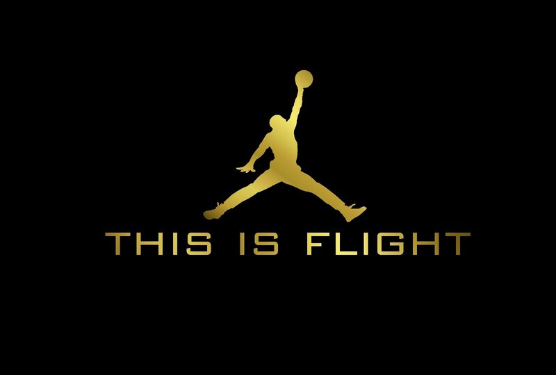 Golden Jumpman Silhouette