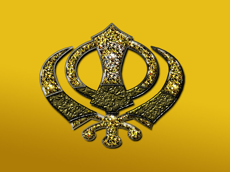 Golden Khanda Symbol — Gold