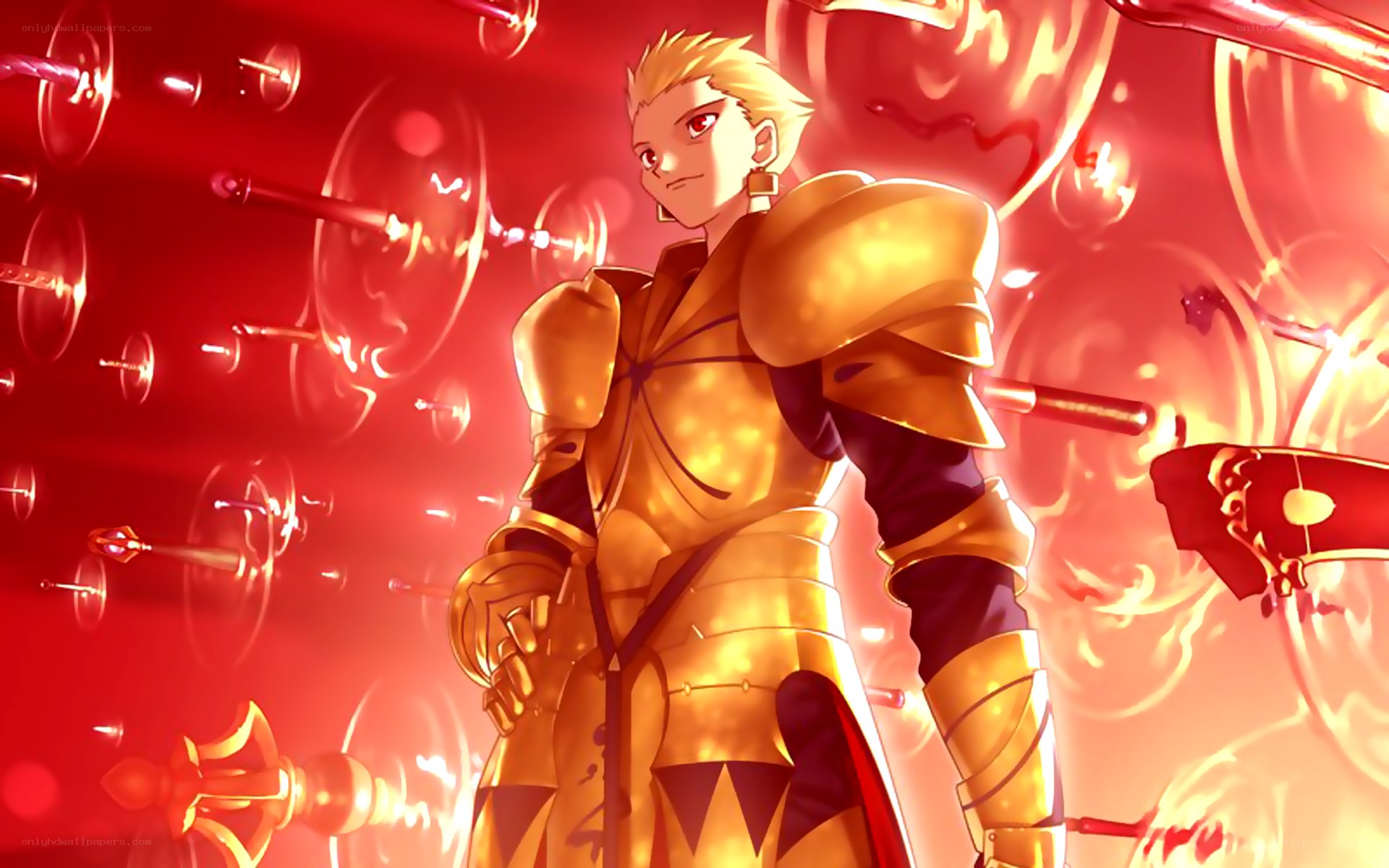 golden knight in red storm