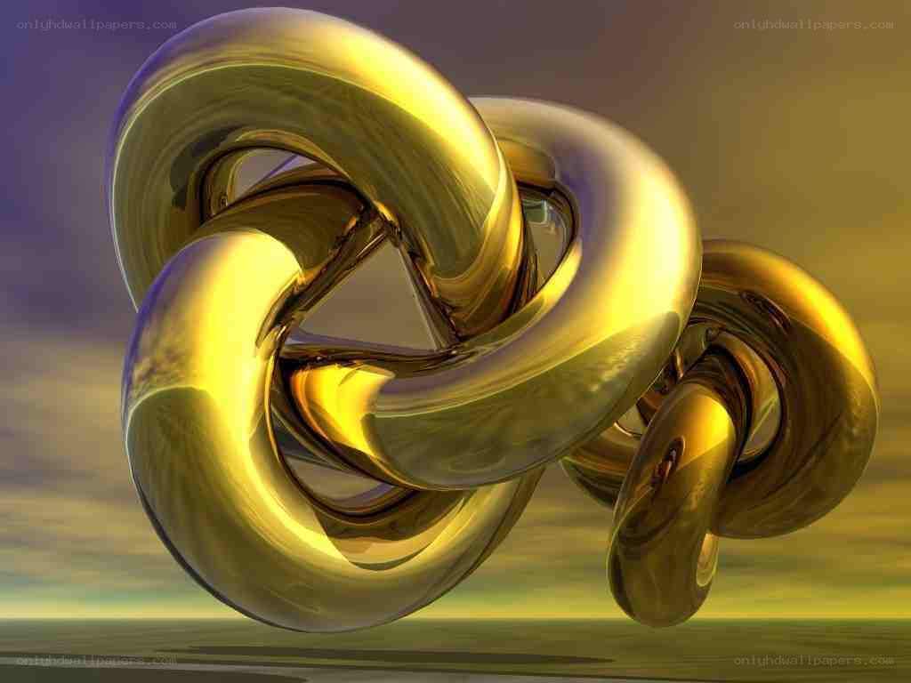 golden knot sculpture