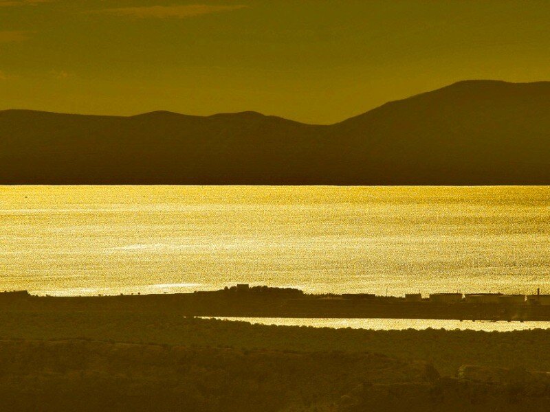 Golden Lake at Sunset — Gold