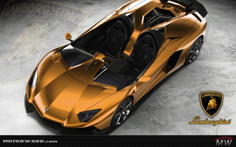 Golden Lamborghini Aventador — Gold