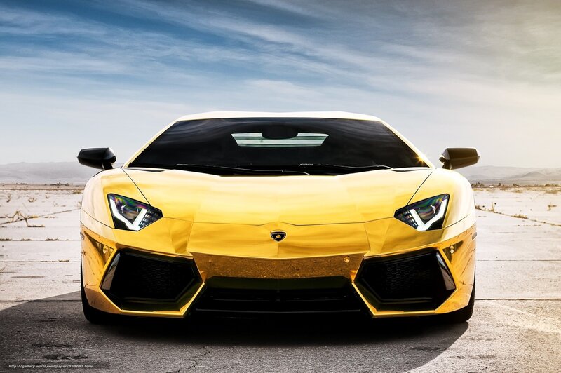 Golden Lamborghini Car — Gold