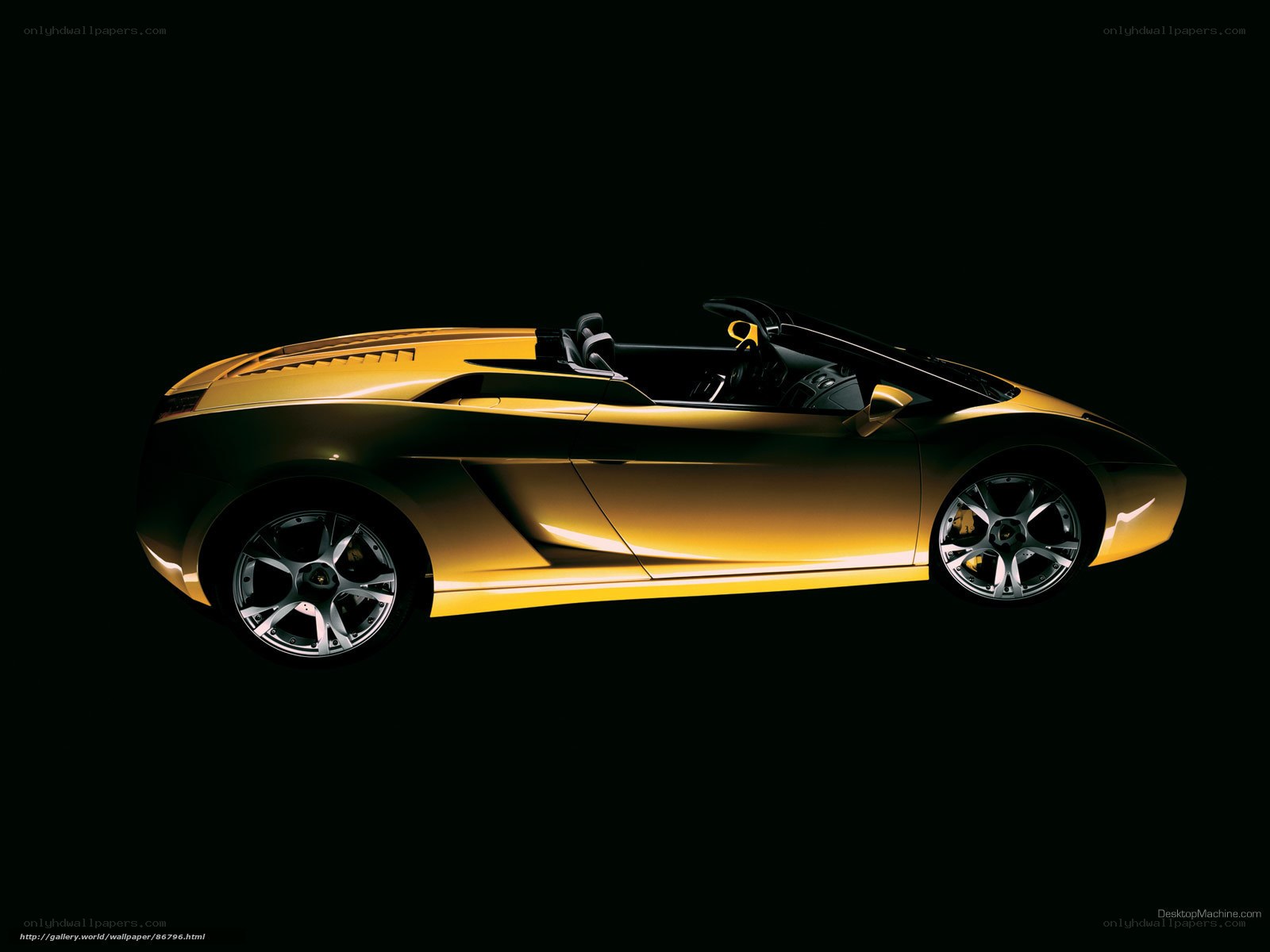 golden Lamborghini convertible