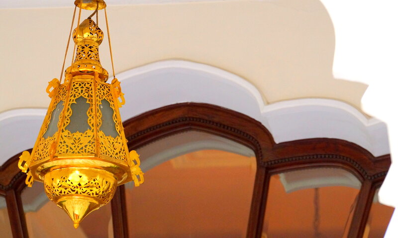 Golden Lantern Hanging