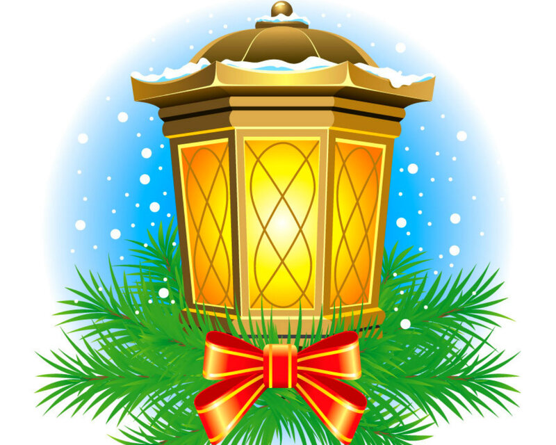 Golden Lantern with Bow