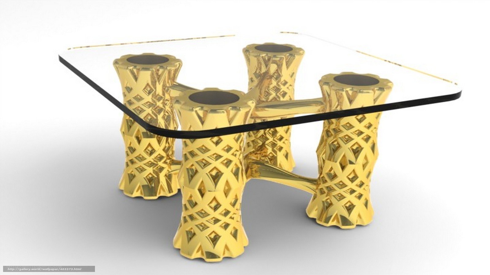golden lattice coffee table