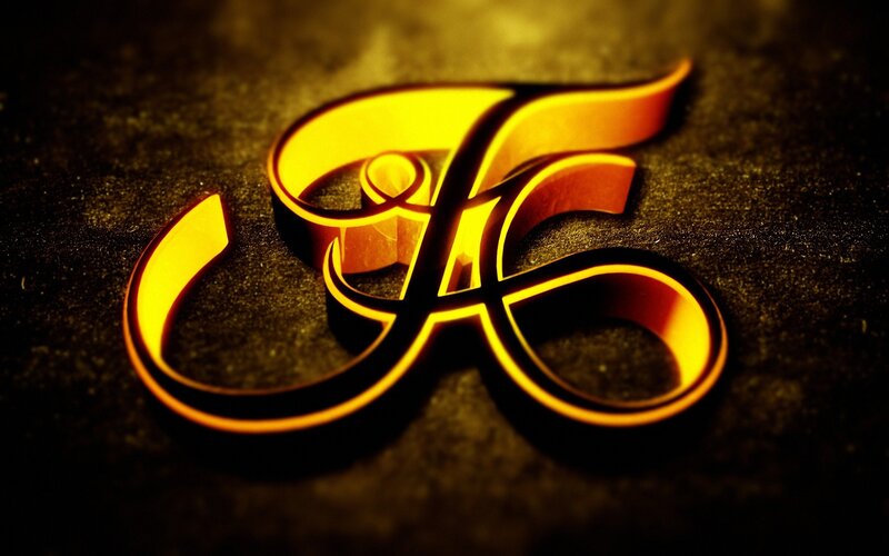 golden letter F logo
