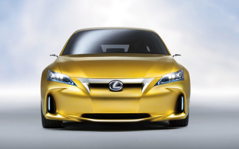 Golden Lexus Concept Car — Gold, Dramatic, Photograph, Headlights