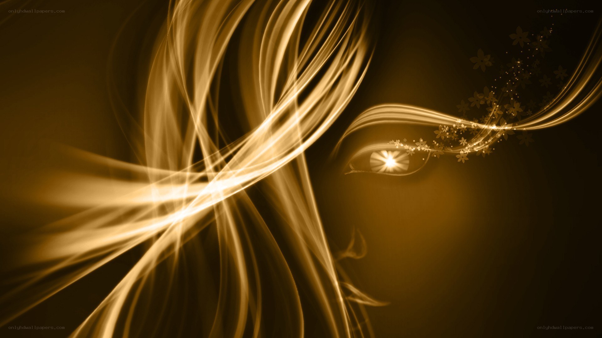 golden light abstract art