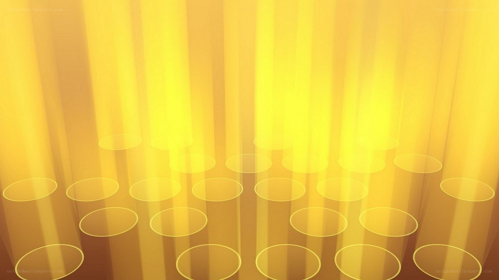golden light beams and circles