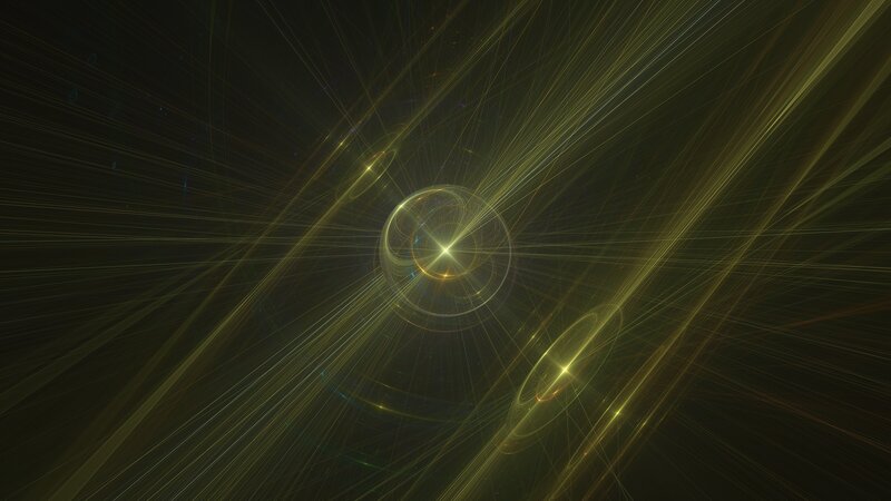 Golden Light Beams in Space