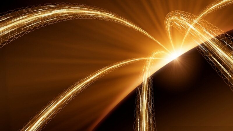 Golden Light Beams
