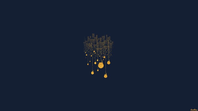 Golden Light Bulbs Hanging