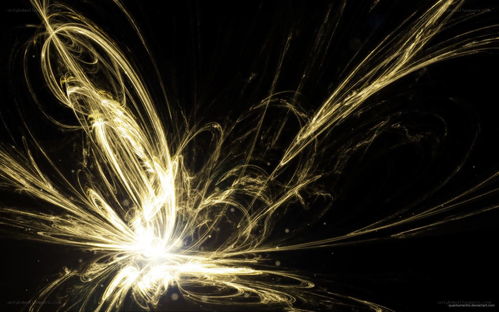 Golden light burst