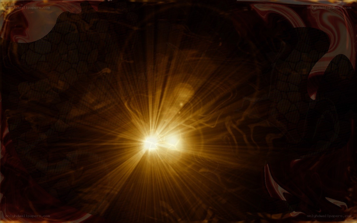 golden light burst