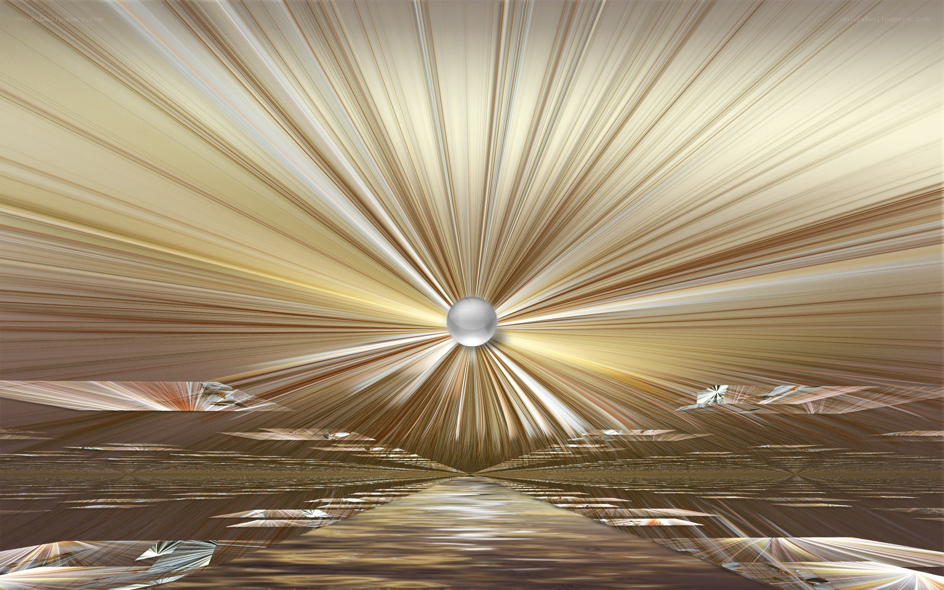 golden light burst abstract