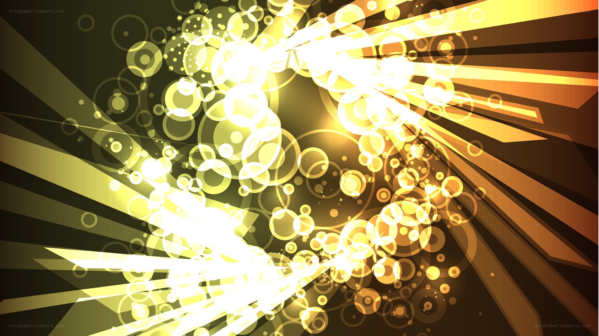 golden light burst abstract