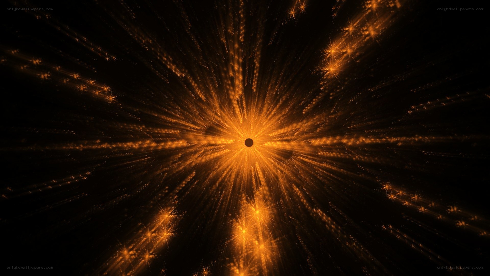 golden light burst explosion