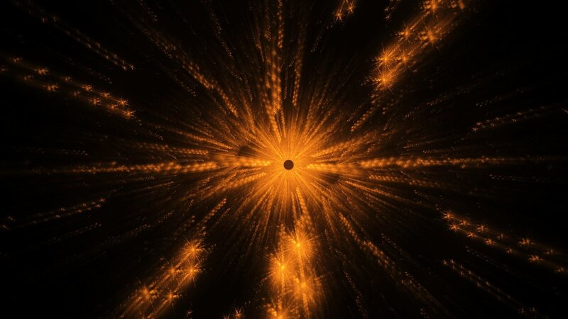 Golden Light Burst — Gold, Dramatic, Digital Art