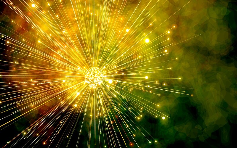 Golden Light Burst — Yellow