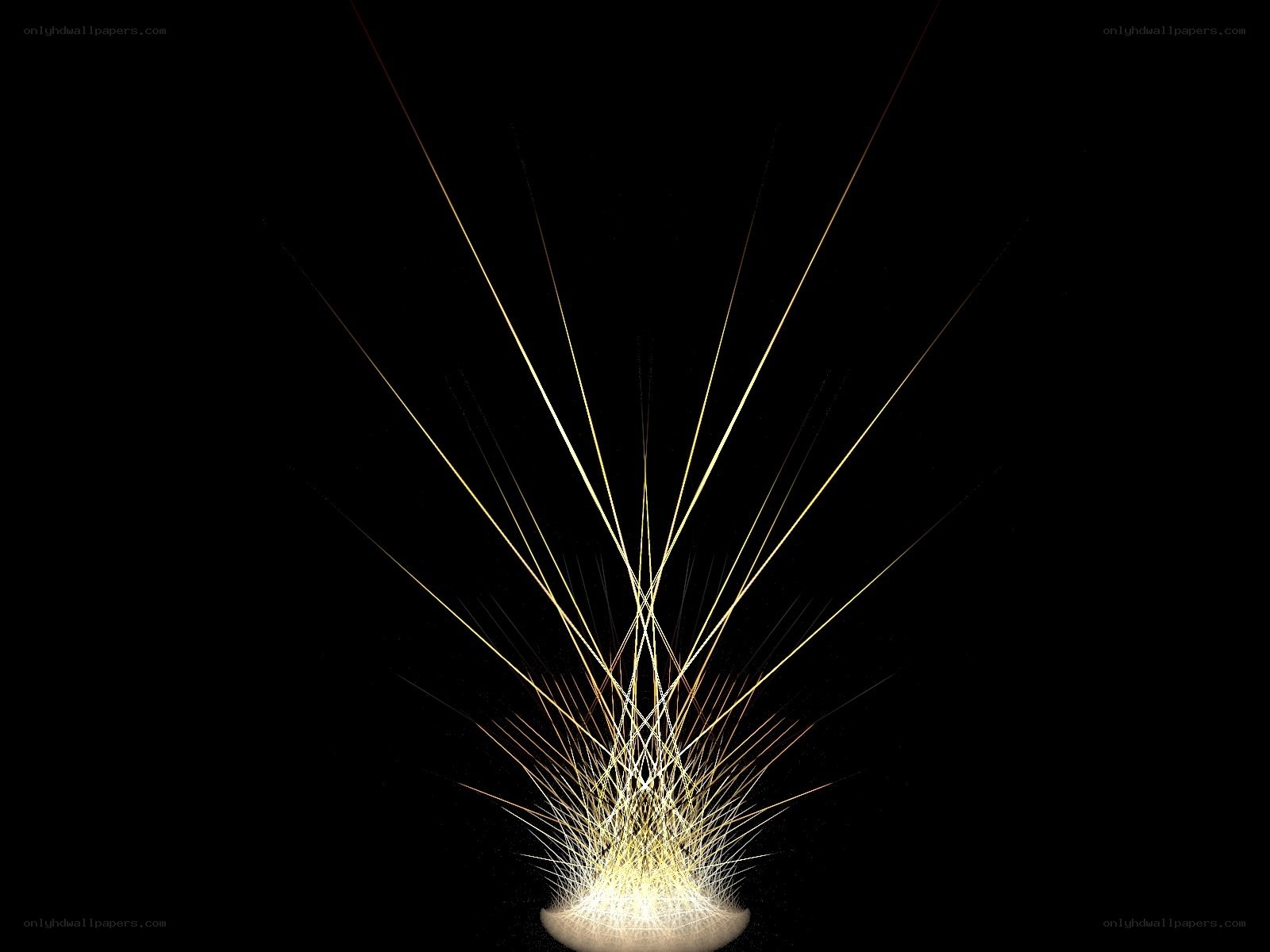 Golden light burst