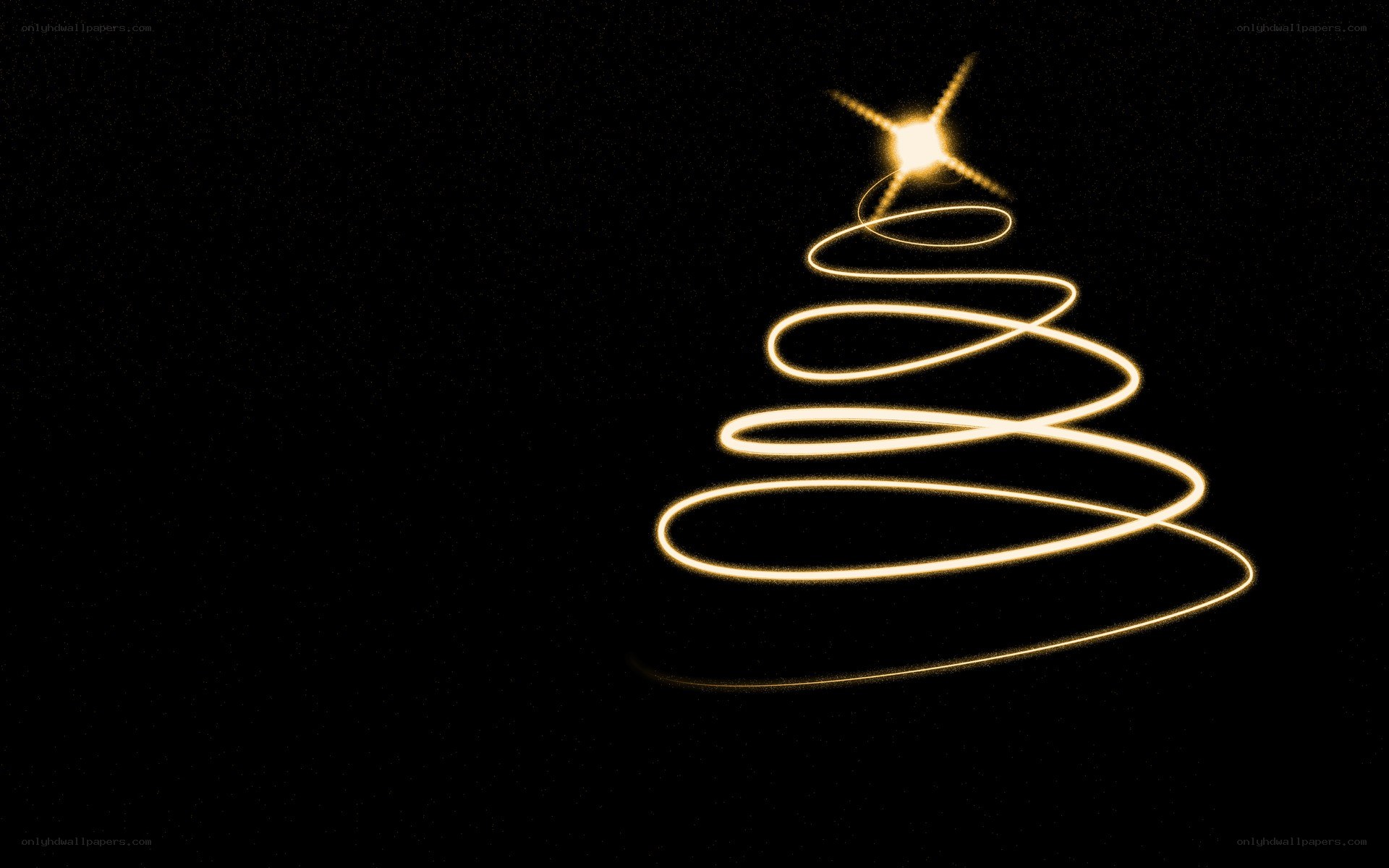 Golden light Christmas tree