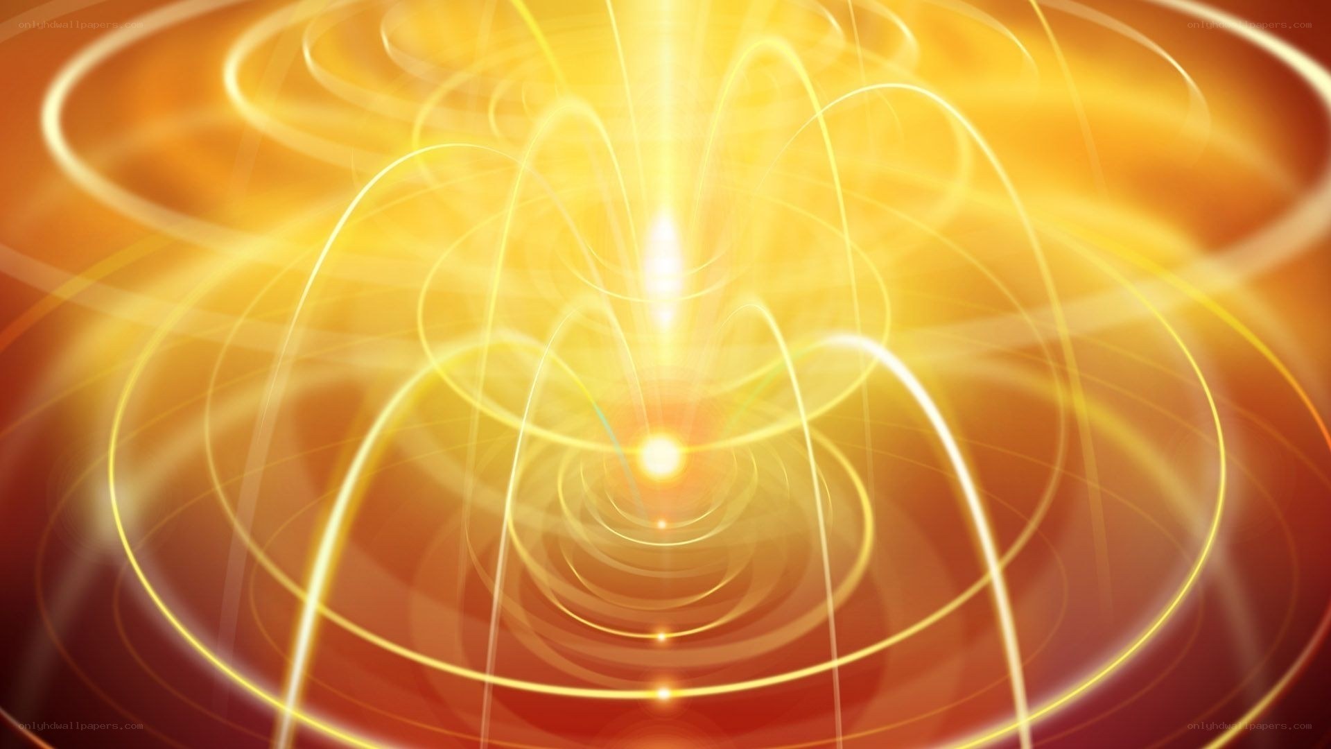 golden light energy waves