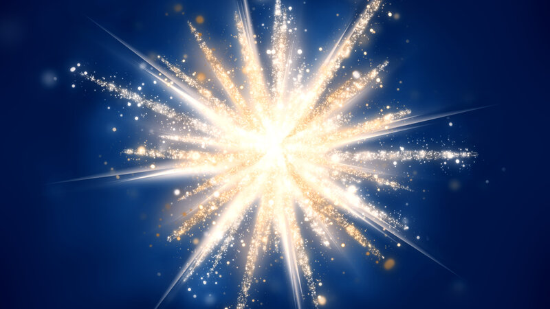 Golden Light Explosion — Blue