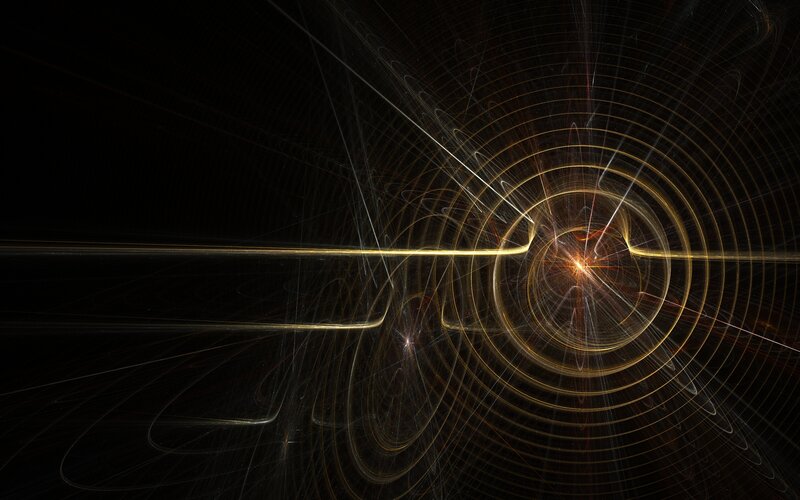 Golden light fractal pattern