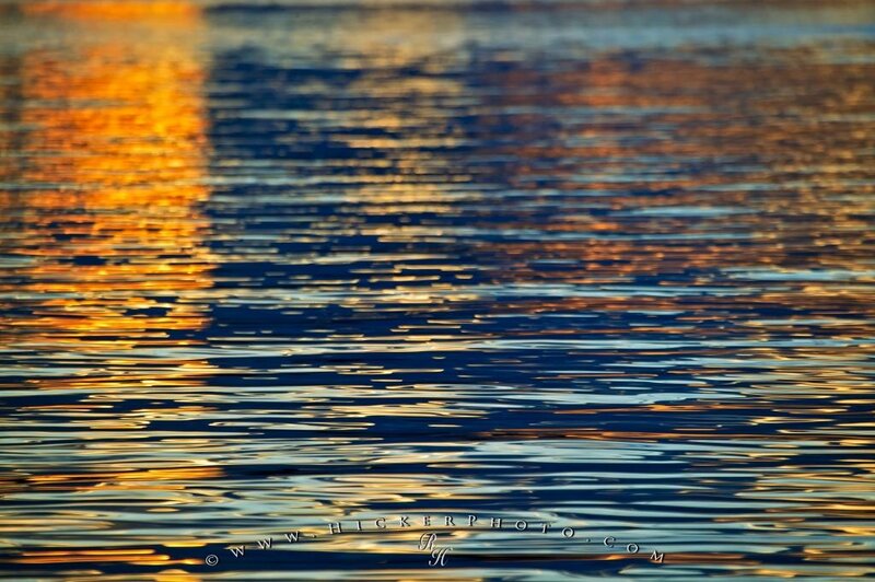 Golden Light on Water — Gold, Serene
