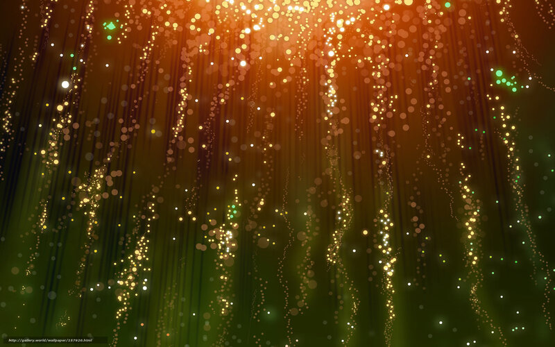 Golden light particles falling