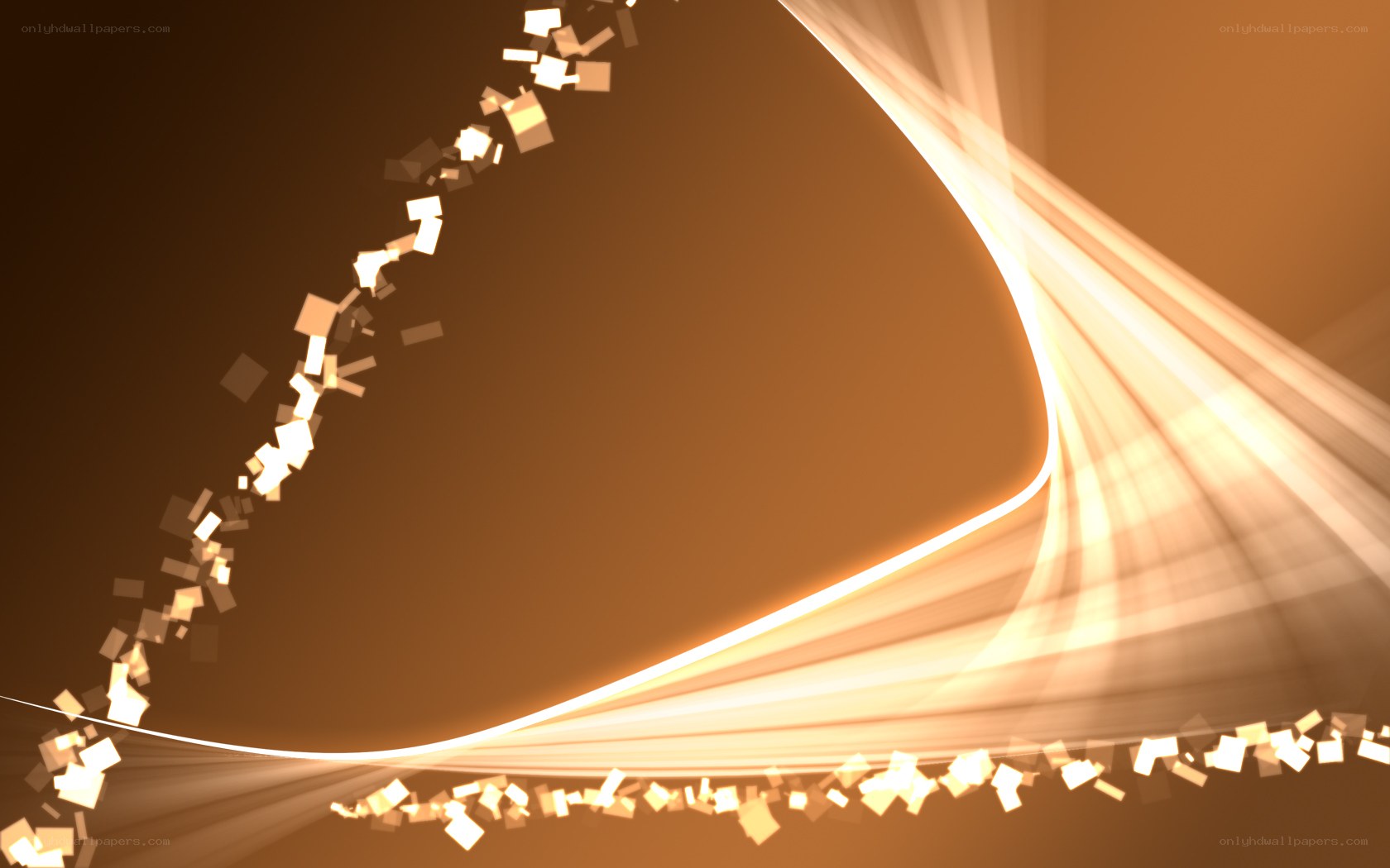 golden light particles swirl