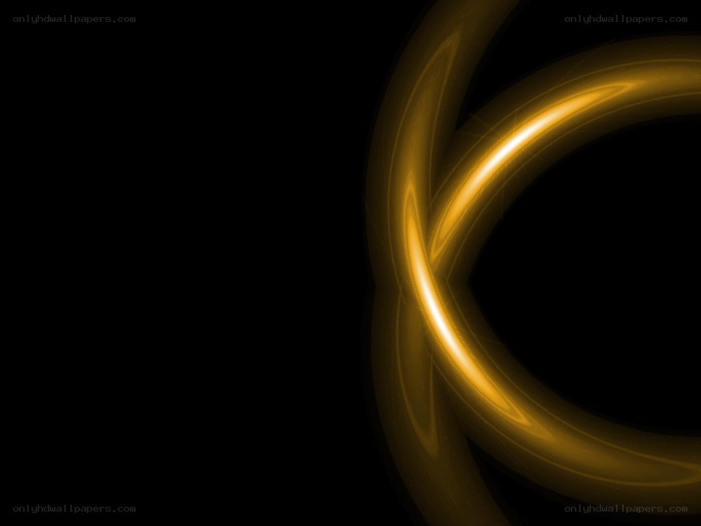 golden light rings on black