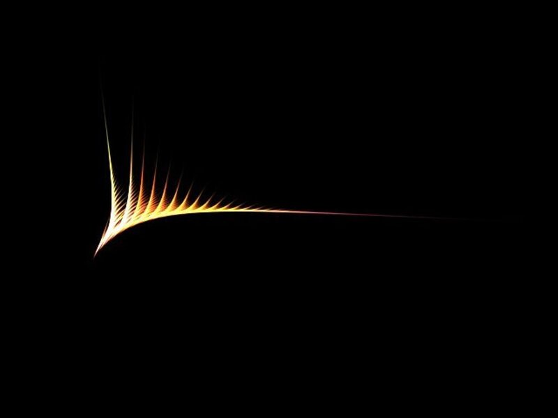 golden light streak on black