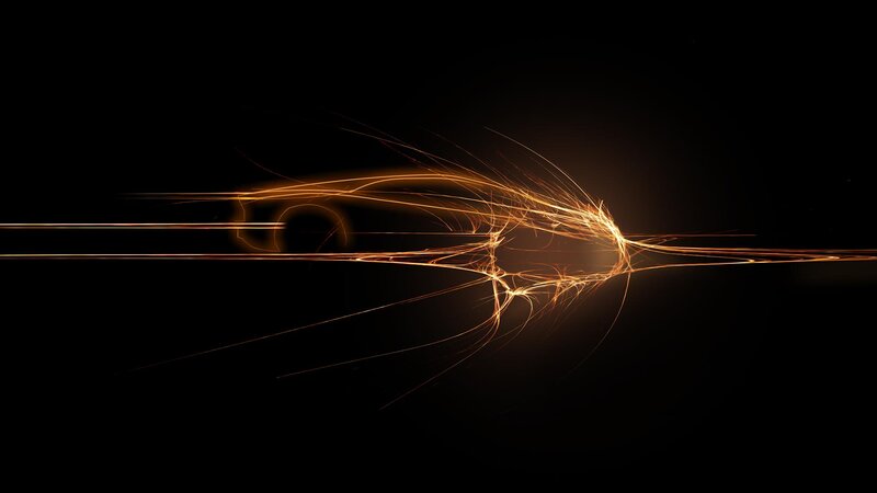 Golden Light Streaks — Black, Dramatic