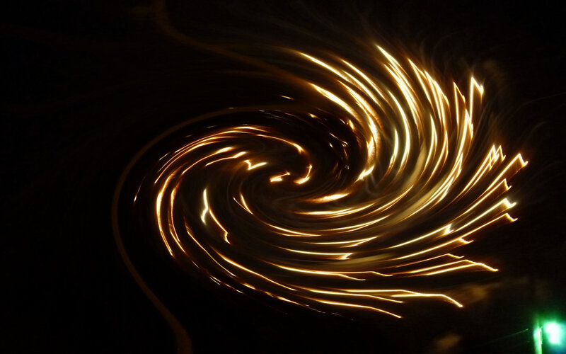 Golden light swirl