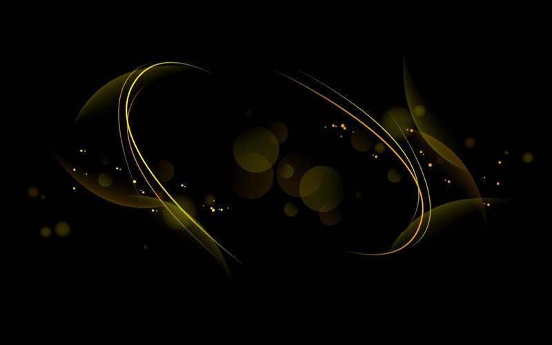Golden Light Swirls — Black