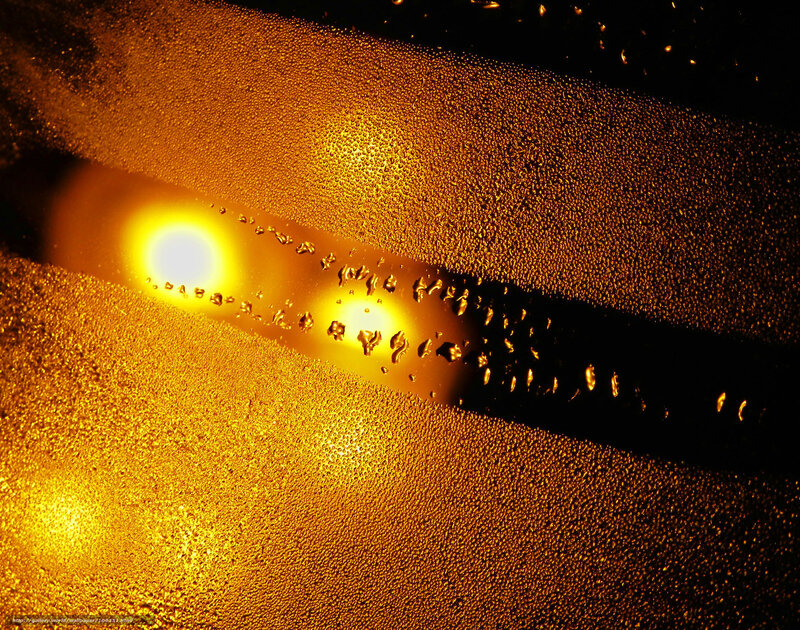 Golden light through condensation