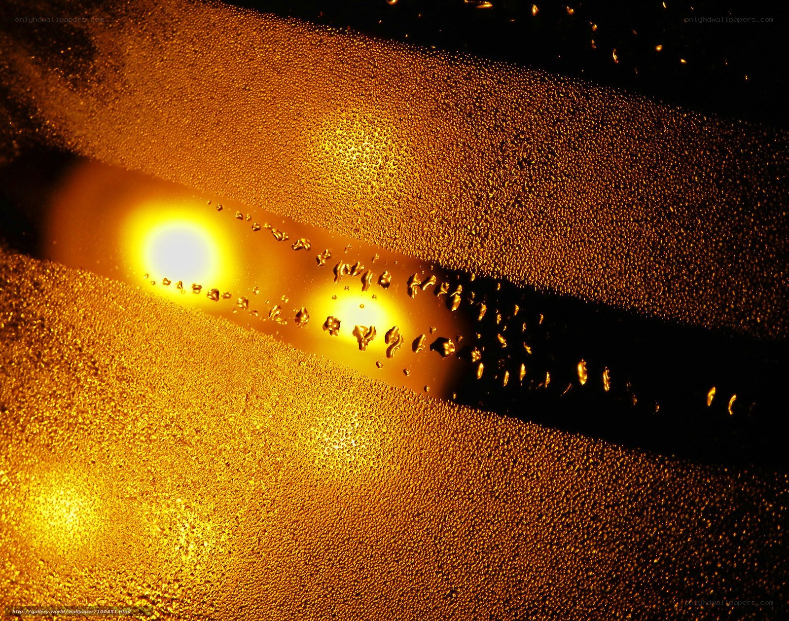 Golden light through condensation