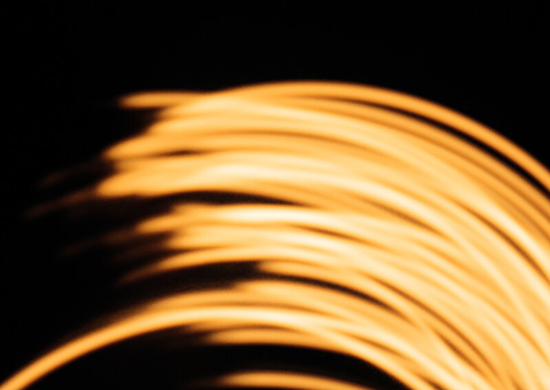 golden light trails
